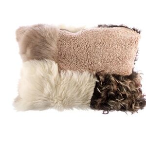 Huge IRIS & INK Shearling Leather Clutch or Fabulous Pillow Cover!